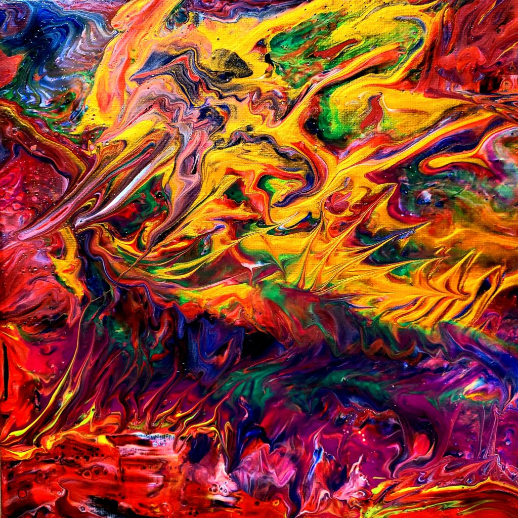 image of acrylic paint on a canvas
