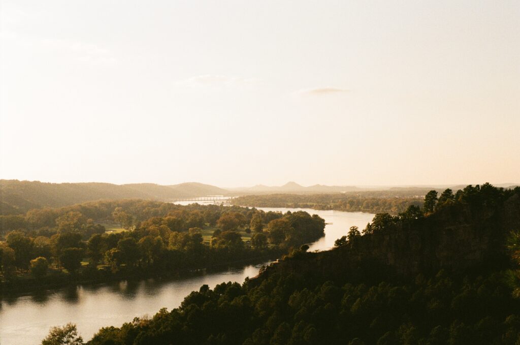 Image of the Arkansas River taken from a hill
