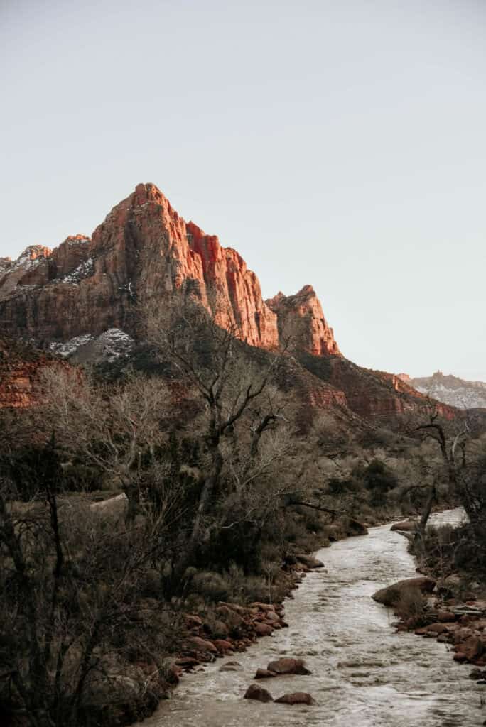 The Watchman at Zion National Park, an iconic landmark at Zion.