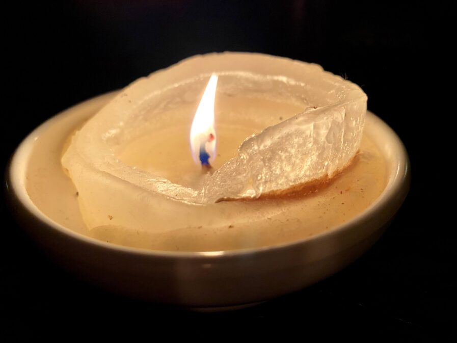 Close up image of a candle
